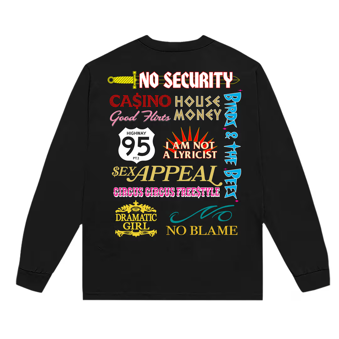 Baby Keem Merch - Ca$ino Tracklist Longsleeve