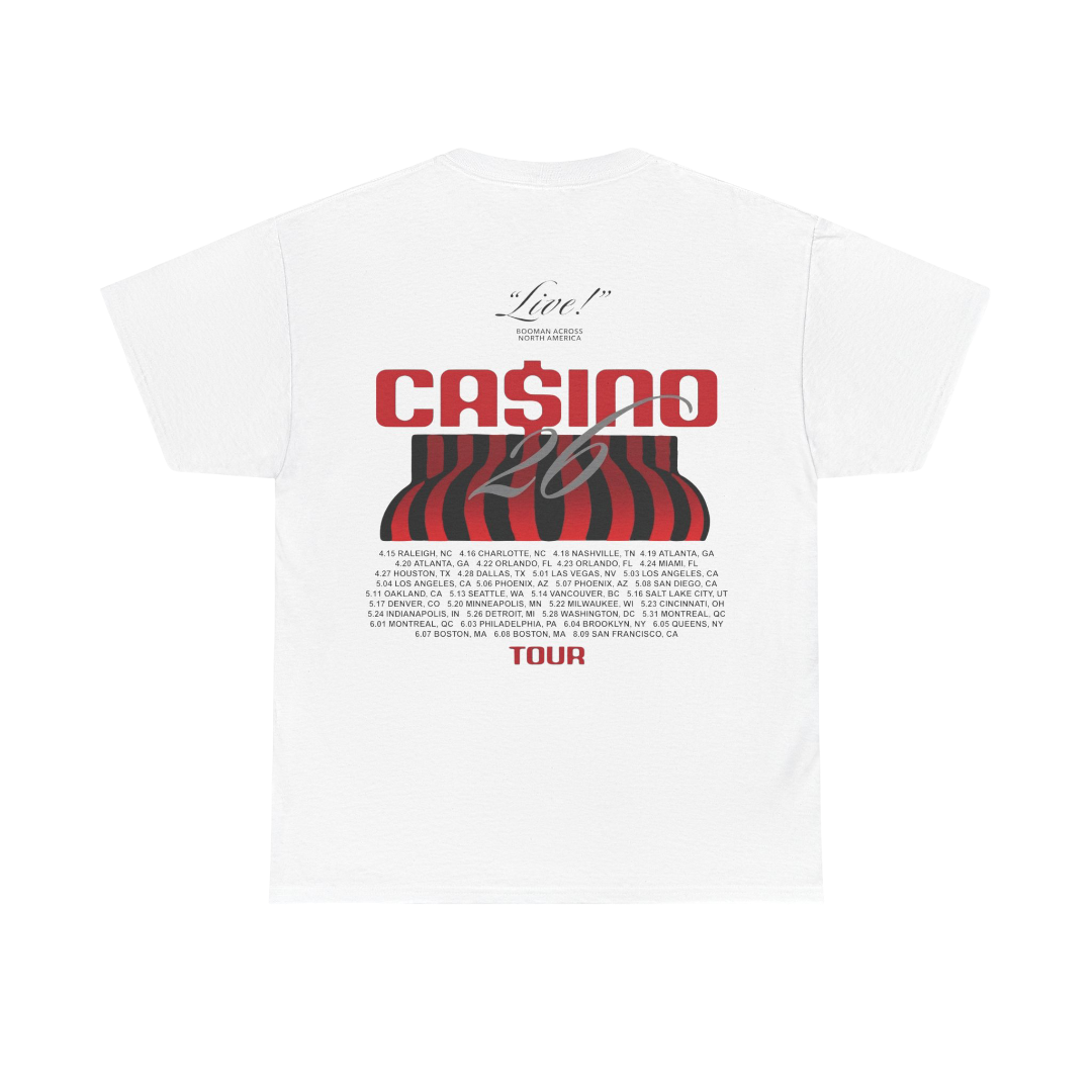 Baby Keem Merch - Ca$ino World Tour Dates T-Shirt