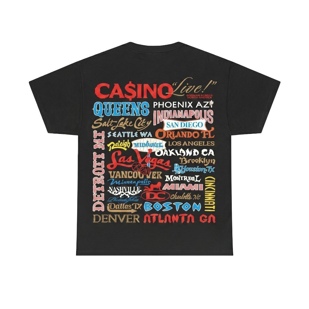 Baby Keem Merch - Ca$ino World Tour Road Map T-shirt