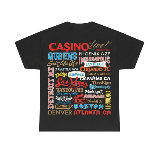 Baby Keem Merch - Ca$ino World Tour Road Map T-shirt