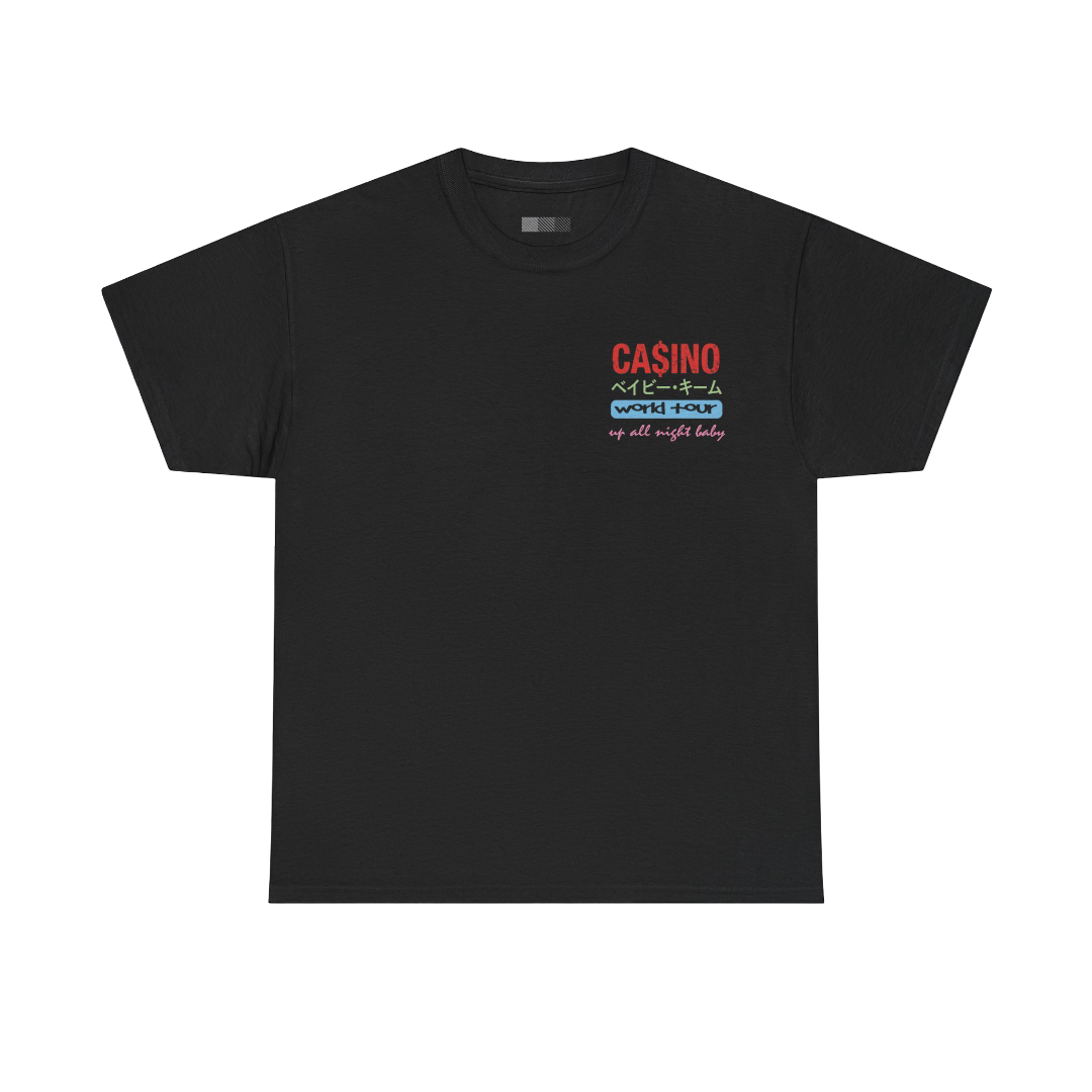 Baby Keem Merch - Ca$ino World Tour Road Map T-shirt